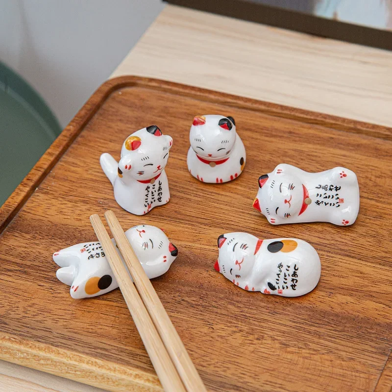 1 قطعة اليابانية محظوظ القط ال - مراجعة Chopstick Rest Ceramic وسعره