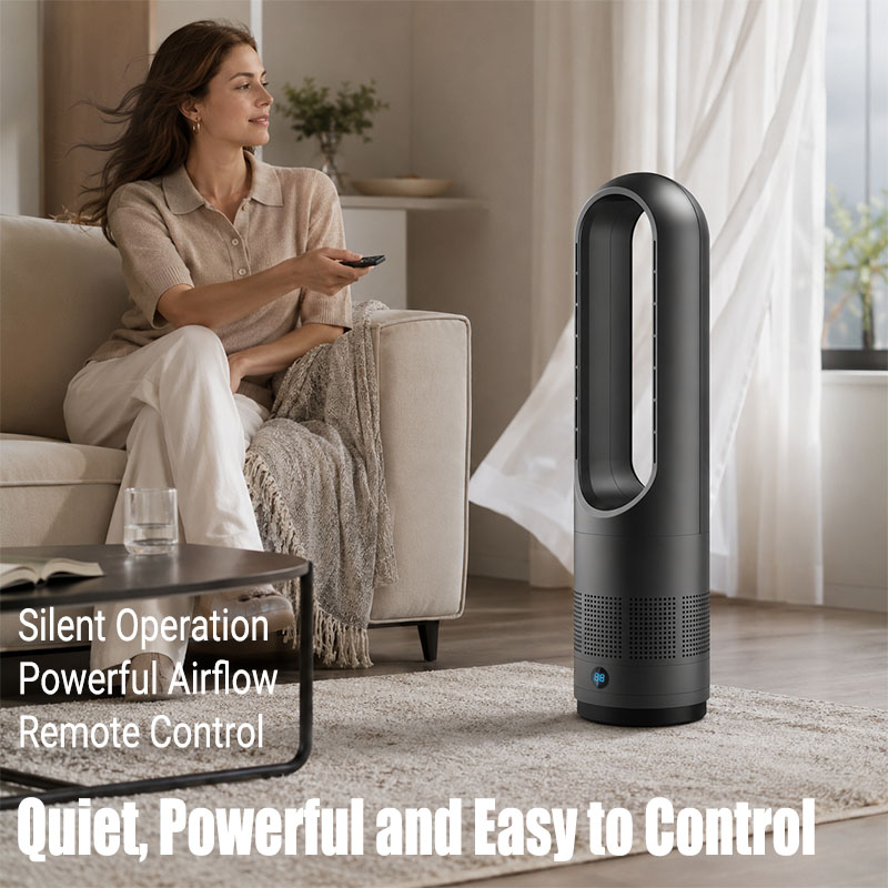 مروحة برجية بدون شفرات مع جهاز - مراجعة Dyson Fan Am07 وسعره